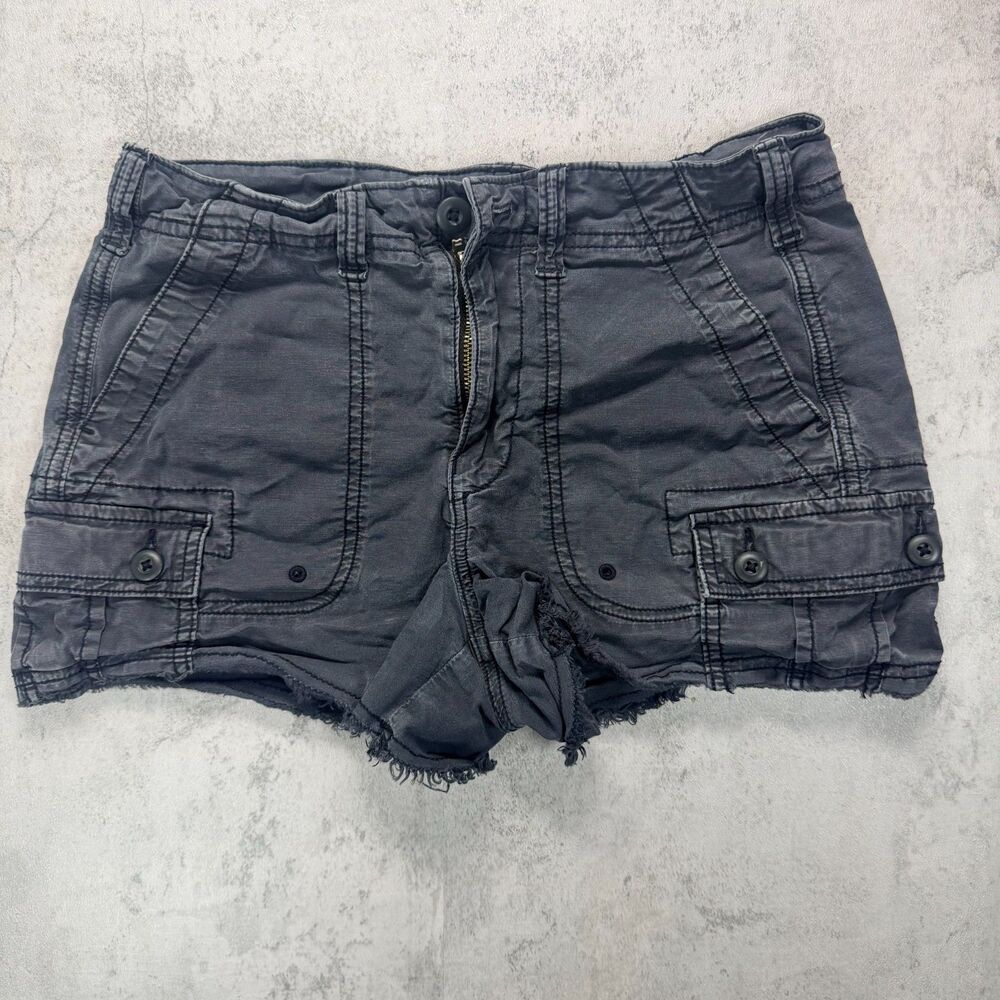 American Eagle Cargo Shorts 00 Gray Stretch